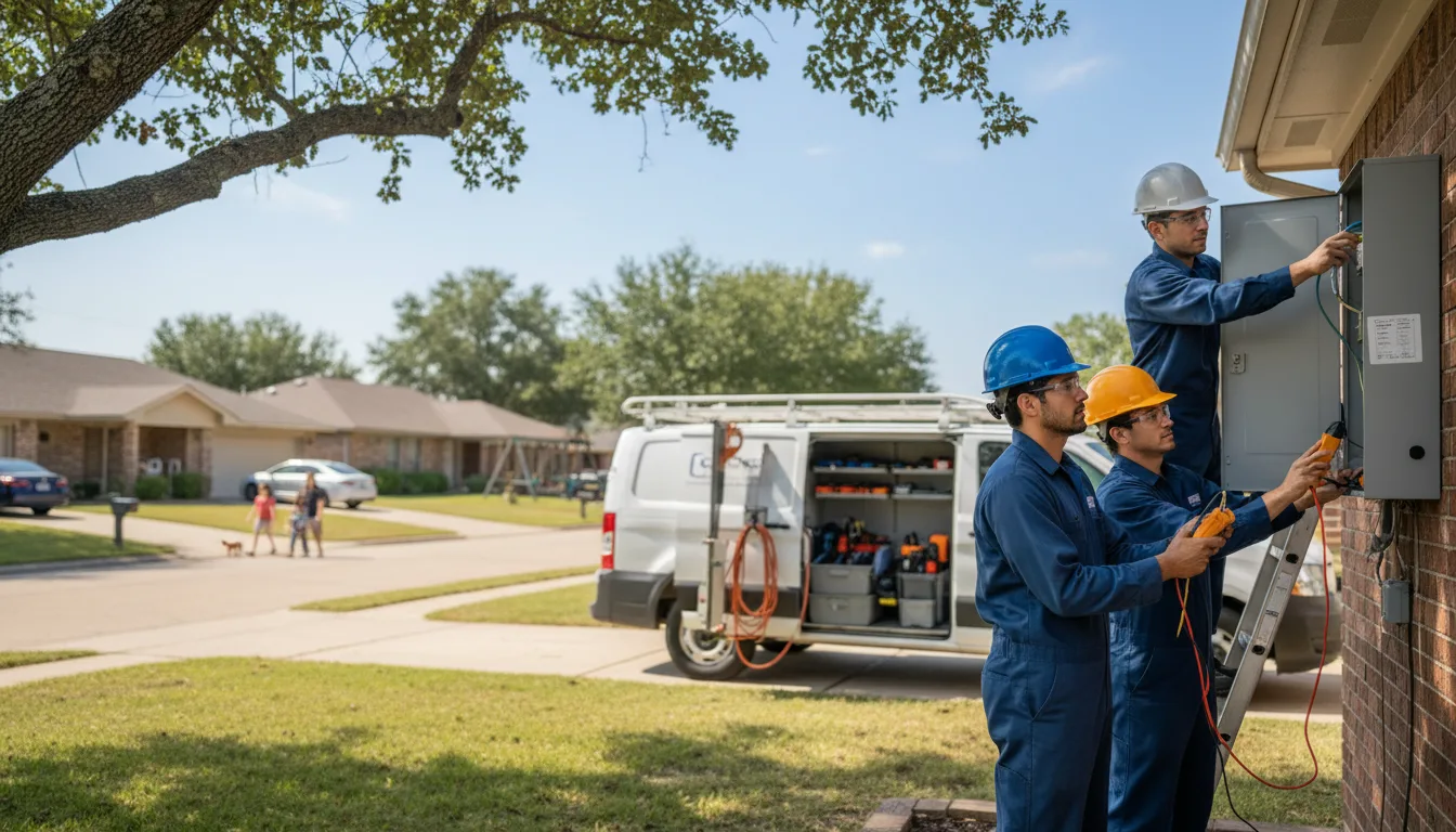Certified electrician providing emergency electrical services in Rogers, NE